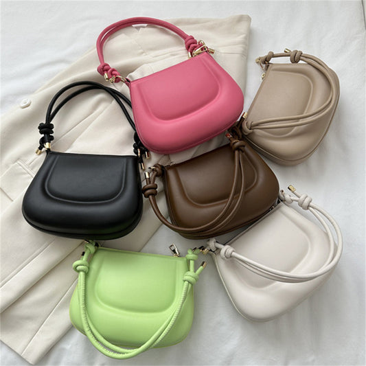 Beaira Soft Pu Ladies Leather Crossbody Bag Women Purple Underarm Bag Retro Solid Color Handbag Fashion Design Girl Small Shoulder Bags