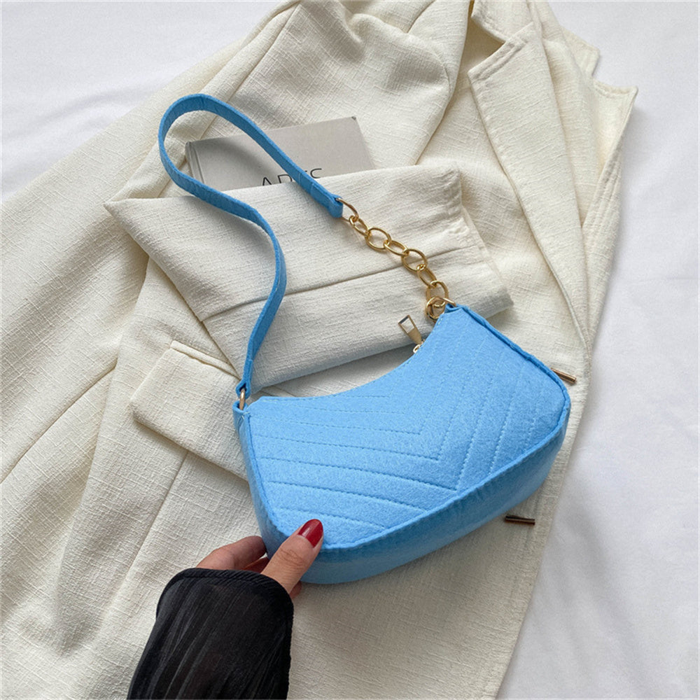 Beaira Soft Pu Ladies Leather Crossbody Bag Women Purple Underarm Bag Retro Solid Color Handbag Fashion Design Girl Small Shoulder Bags