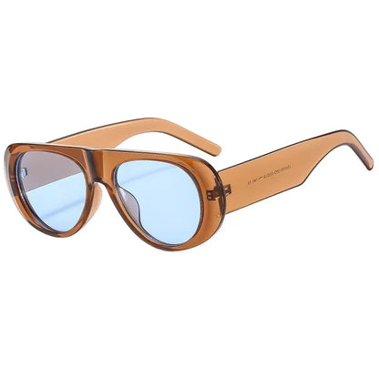 Beaira New Oval Sunglasses Women Men Cool Brand Designer Colorful Sun Glasses Female Male Plastic Big Frame Outdoor Eyewear
