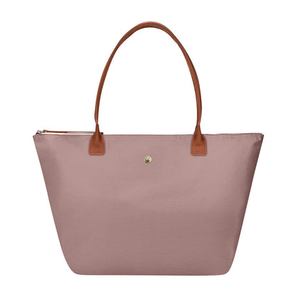 Beaira Large Capacity Shoulder Tote Bag for Women, Nylon Top-Handle Purse, Foldable Weekend Hobo Handbag Single Shoulder Soft Leather
