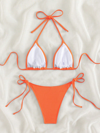 Beaira Summer orange split bikini set eye-catching sexy beach suitable for women swimming hot spring