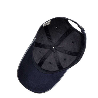 Beaira Washed cotton compass printed hat, vintage dad hat, men's retro baseball hat, soft top sun hat