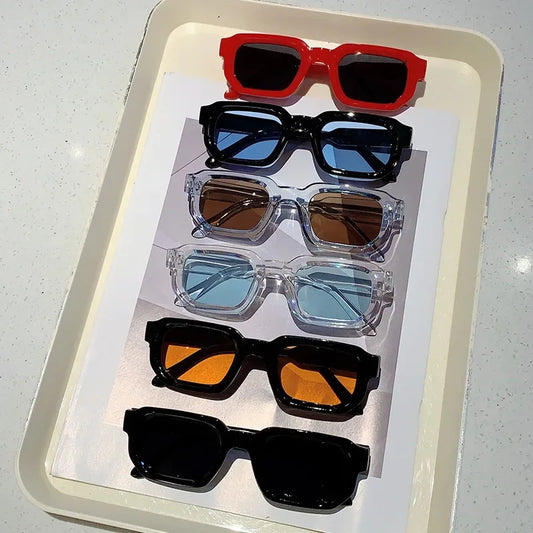 Beaira New Men Vintage Rectangle Frame Sunglasses Fashion Retro Sun Glasses Luxury Brand Design Glasses UV400 Eyewear Women Goggles