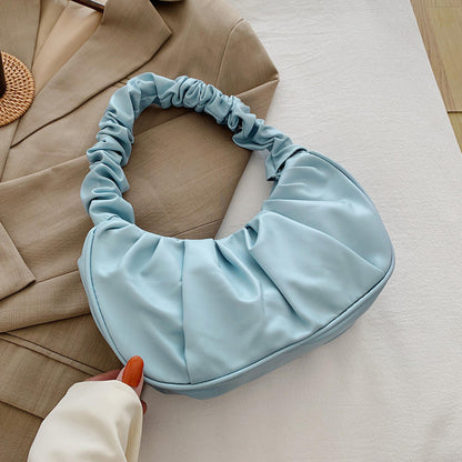 Beaira Fashion Pleated Handlebags For Women Pu Cloud Bags Leisure Armpit Bag Shopping Shoulder Bags Dumpling Handbag Female
