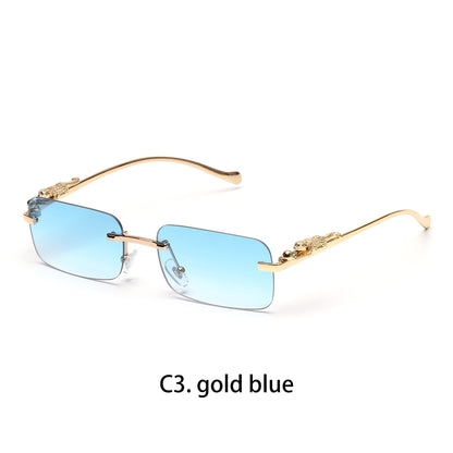 Beaira Ruiao rimless sunglasses UV400 fashion square metal glasses for men women designer man's brand sun glasses shades for outdoor