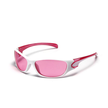 Beaira Y2K Silver Sunglasses Color Hollowed Out Future Sense Of Technology Hot Girls Net Red Sunglasses Women Sunglasses Trendy Men