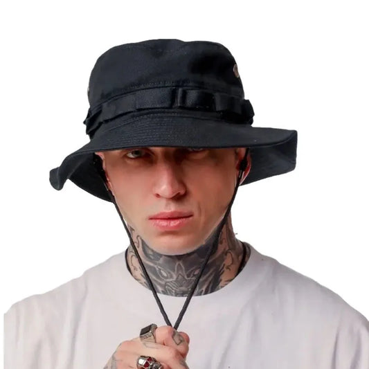Beaira Summer Men Bucket Hat Outdoor UV Protection Wide Brim Panama Safari Hunting Hiking Hat Mesh Fisherman Hat Beach Sunscreen Cap