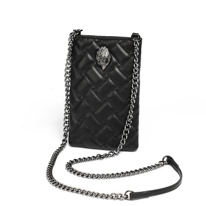 Beaira New Trendy Women's Bag with Herringbone Chain Shoulder Bag Crossbody Bag Eagle Head and Phone Bag