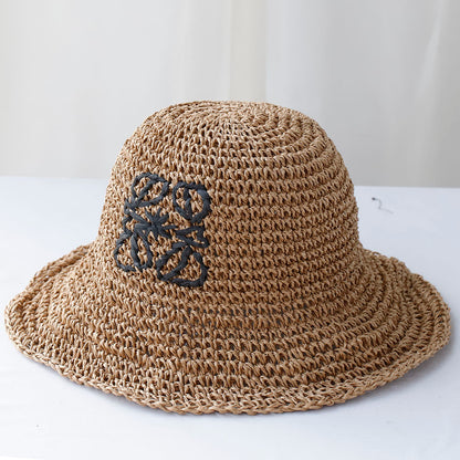 Beaira NEW high quality Handmade stripe Sun Hat Floppy Summer Hats For Women Beach Panama Straw Dome Bucket Hat Femme Shade Hat