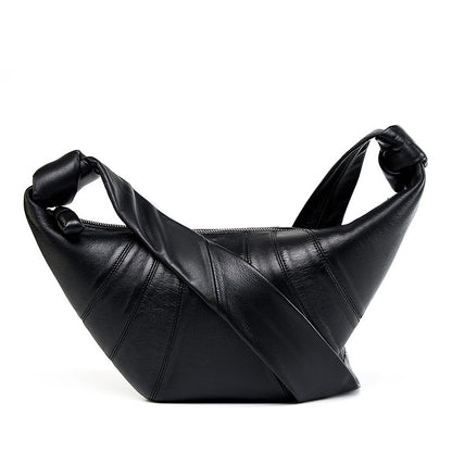 Beaira New Retro sheepskin Dumpling French Croissant Fashion Horn Bag chest bag Trendy Niche Net Handheld Women Large capacity