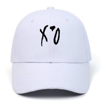 Beaira New Love Hat XO Embroidered Baseball Hat Pure Cotton Hard Top Sunshade Hat Outdoor Leisure Hat