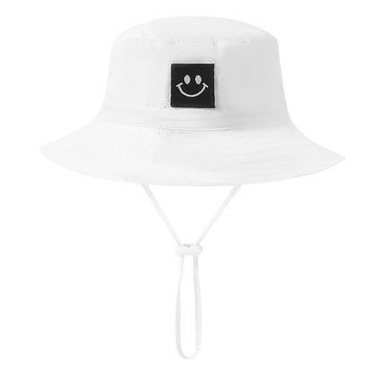 Beaira Summer Panama Baby Girls Hat Cute Smile Face Boys Fisherman Hat Baby Sun Hat Outdoor UV Bucket Hat for Kids Toddler Bonnets