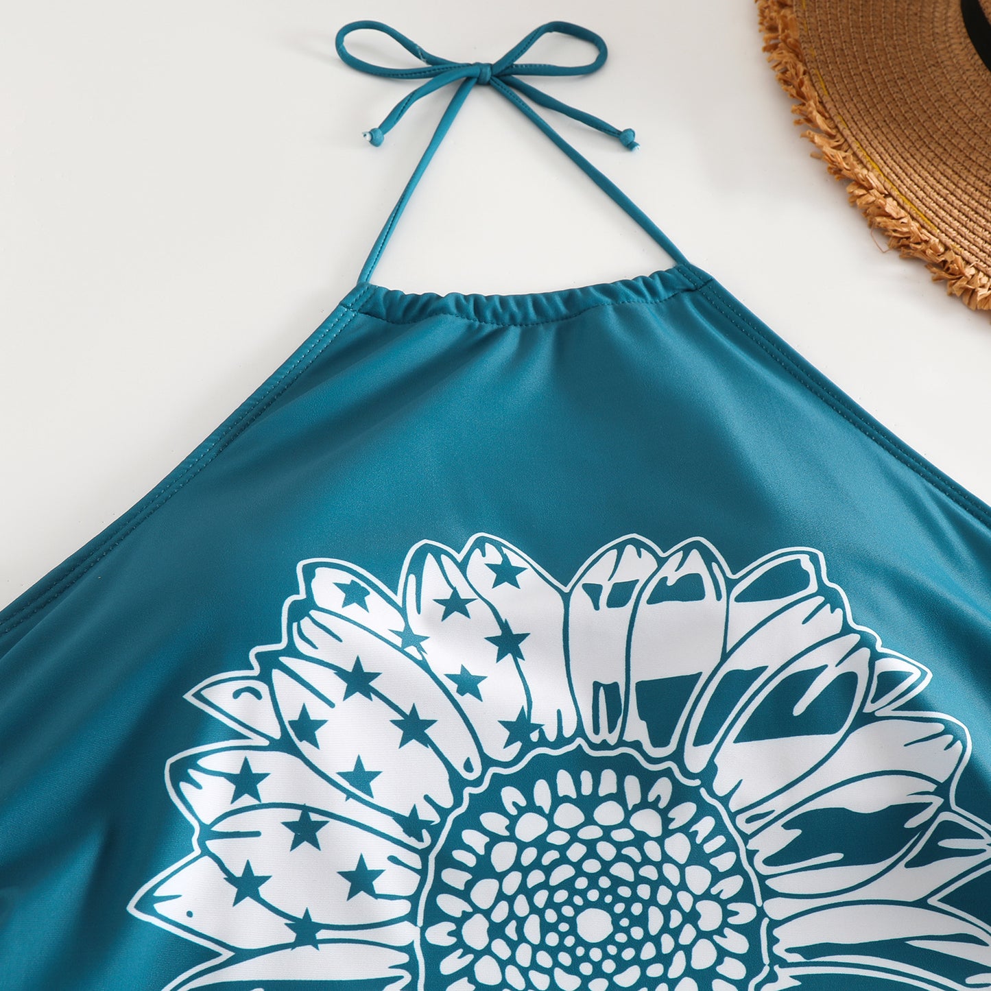 Beaira Women's Bathing Suit Coconut Drawstring Side High Neck Tankini Set Summer Beach Wear Cute Swimwear Fashion Swimsuit New