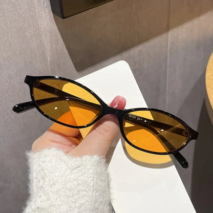 Beaira Sexy Small Oval Women's Sunglasses New Fashion Black Brown Sun Glasses Ladies Shades Trends Summer Unique Eyewear Men