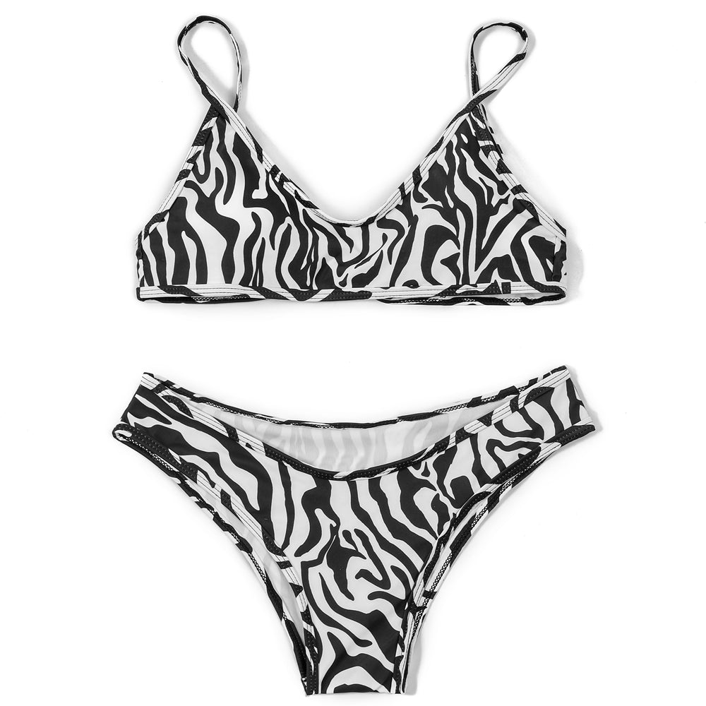 Beaira Print Zebra Bikini Set New Arrival Biquini Padded Push Up Bandage Swimsuit Women Summer Beachwear Sexy Swimwear