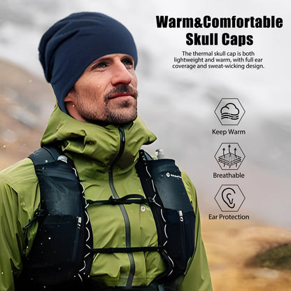 Beaira 1Pack Solid Color Unisex Men Women Slouchy Beanie Hip-Hop Soft Cotton Cap Lightweight Running Beanie Adult Dwarf Hat