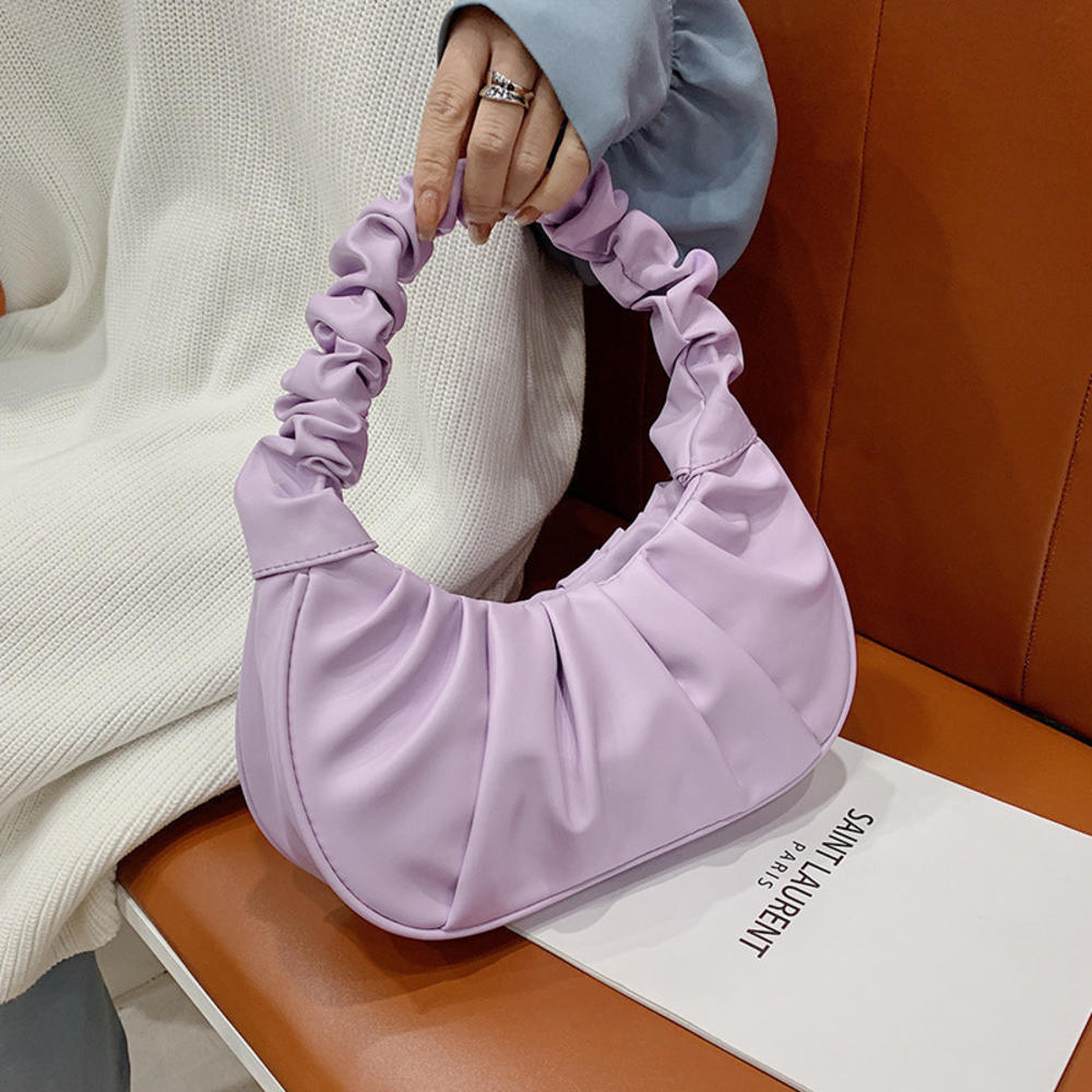Beaira Fashion Pleated Handlebags For Women Pu Cloud Bags Leisure Armpit Bag Shopping Shoulder Bags Dumpling Handbag Female
