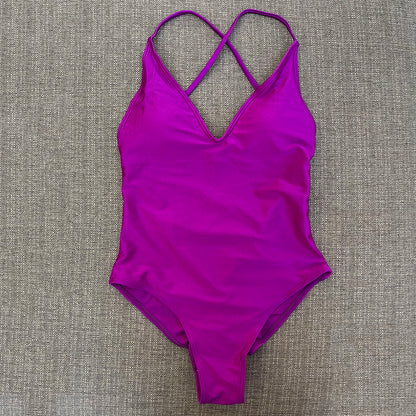 Beaira Sexy Padded One Piece Swimsuit Women Swimwear Solid Bathing Suit Monokini Swimming Suit Summer Beachwear maillot de bain femme