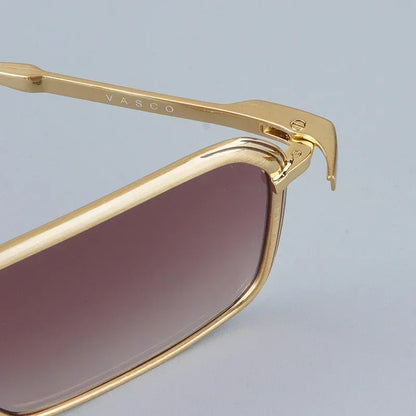 Beaira Classical Square Alloy Sunglasses Male Gradient Red Designer Japan Style Handmade Acetate Arm Eyeglasses UV400 Lenses