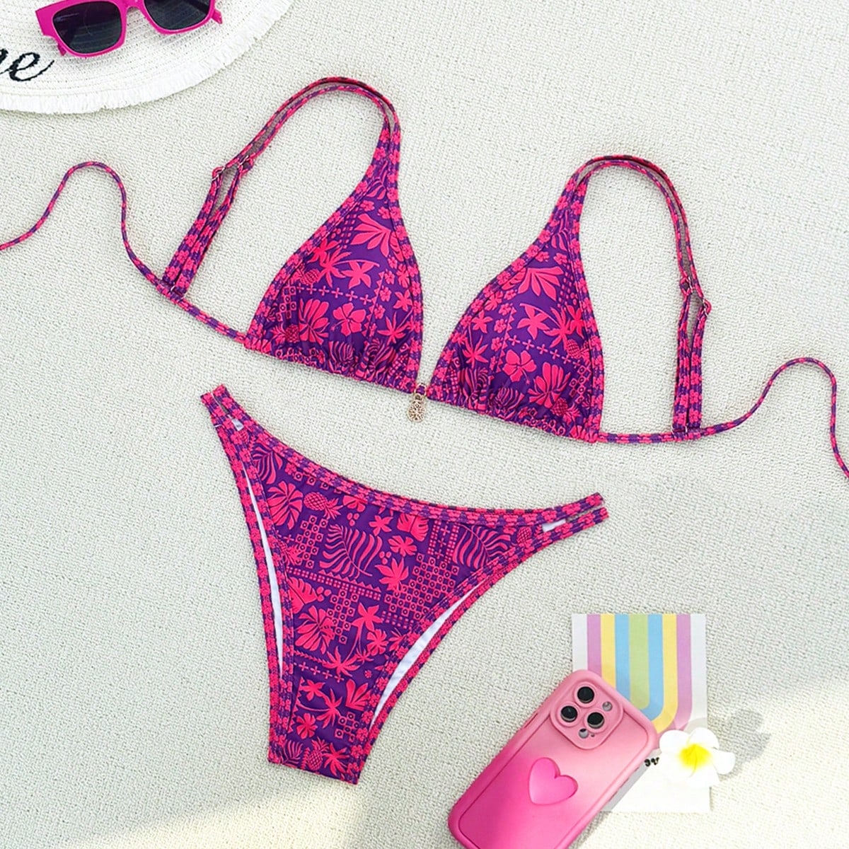 Beaira Summer purple red mature beautiful bikini set suitable for women to take photos by the sea