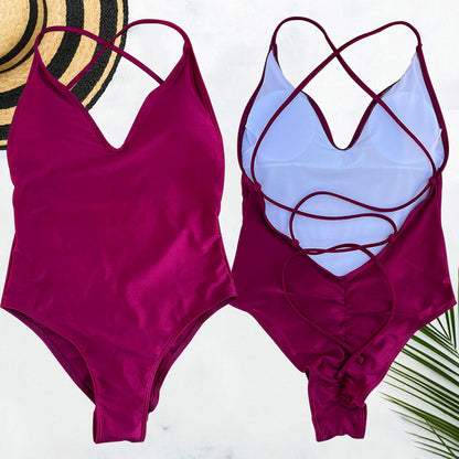 Beaira Solid One Piece Swimsuit Women Swimwear 2025 New Bikini Sexy Bodysuit Plus Size Bathing Suit Swimming Suit maillot de bain femme