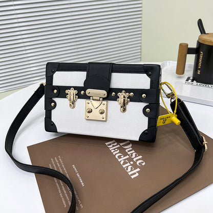 Beaira New Shoulder Bag Box Bag Fashion Retro Small Box Crossbody Bag