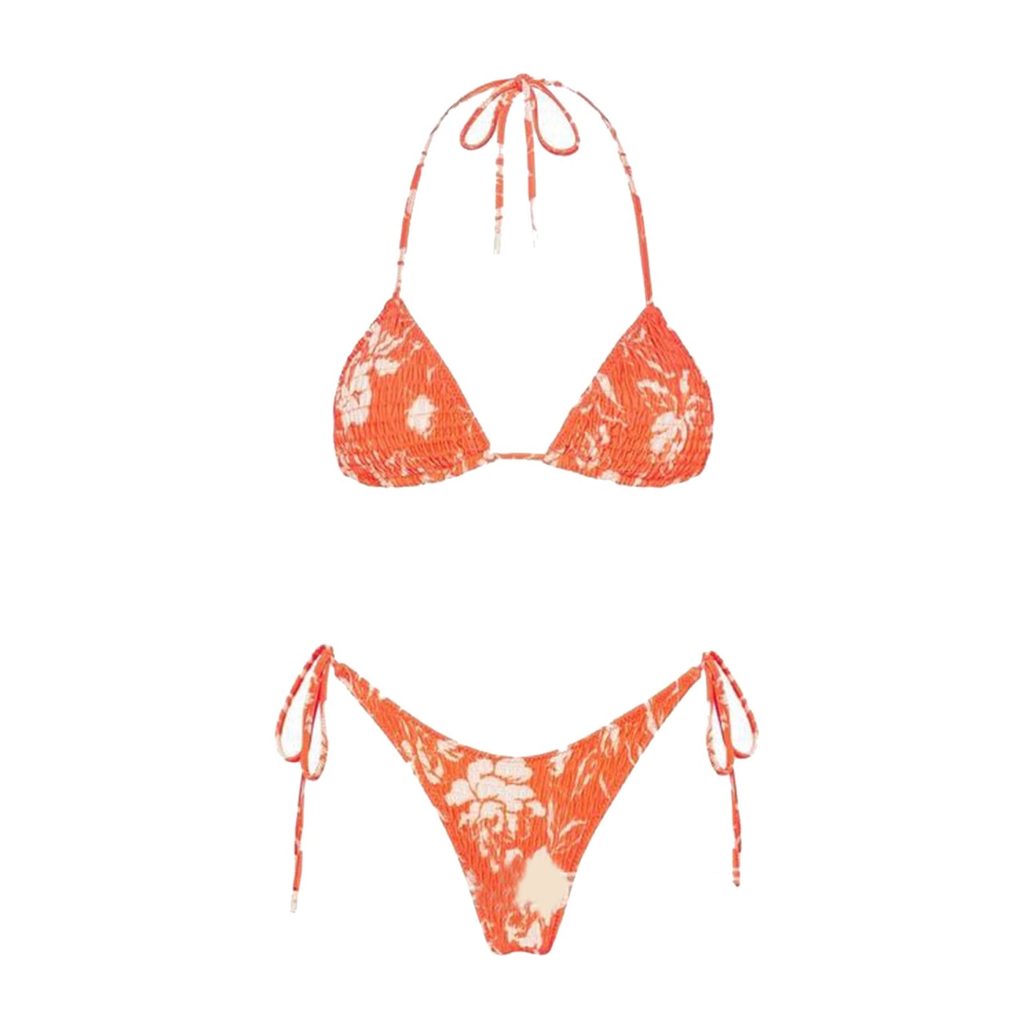 Beaira Sexy Micro Bikini Side Tie Thong Two-Piece Swimwear Halter Swimming Suit For Women Floral Print Biquini Ladies Bathing Suit