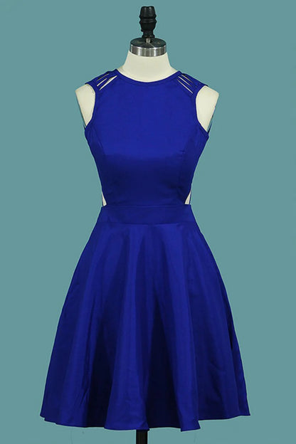 Sexy Open Back Straps Cocktail Dresses A Line Short/Mini