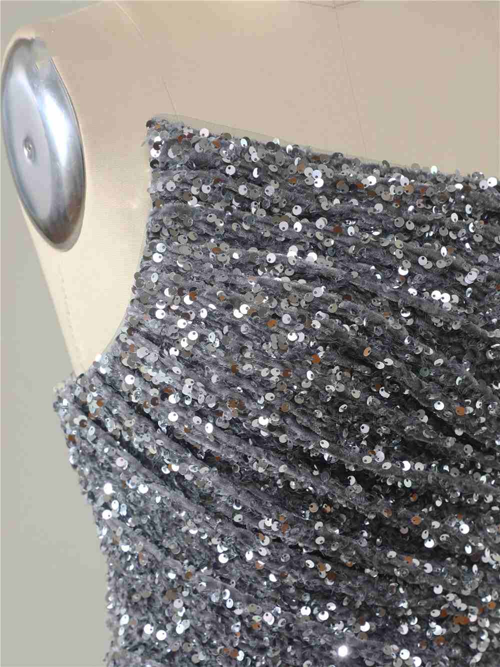 Mermaid Strapless Split Prom Dress With Detachable Sleeves