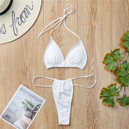 Beaira Women's Hot and Spicy Solid Color Triangle Cup Sexy Bikini Spa Hotel Resort Beach Leisure Swimsuit