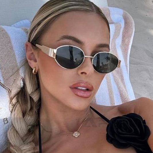 Beaira Fashion Oval Sunglasses Women Retro Trend Outdoor Metal Sun Glasses High Quality Classic Men Luxury Brand Eyewear UV400 Goggles