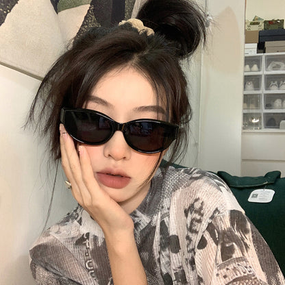 Beaira Personality Female Fashion Cat Eye Sunglasses Woman Vintage Black Gradient Sun Glasses