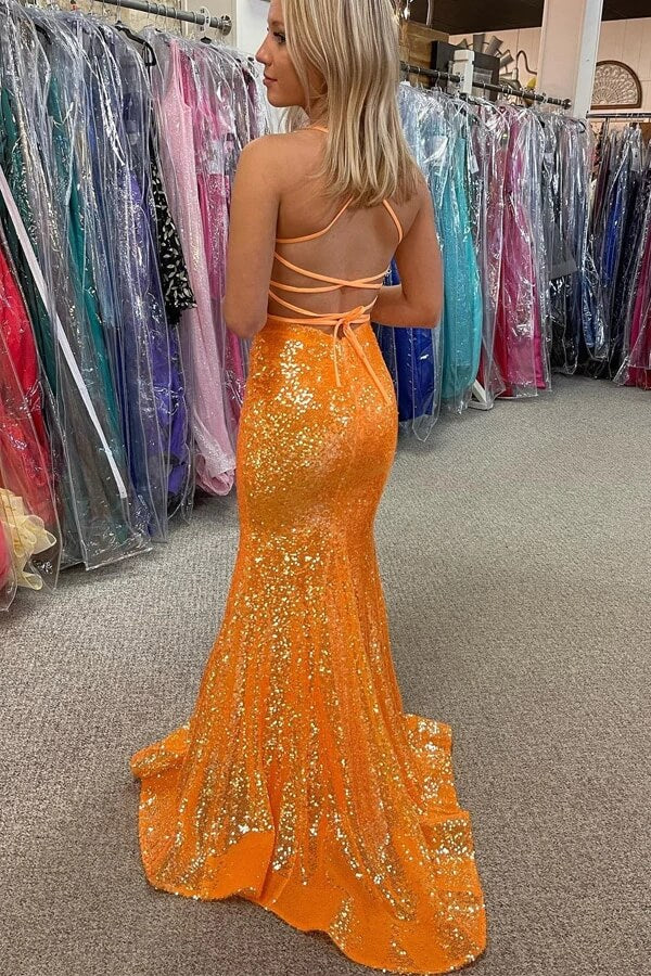 V-neck With Spaghetti Straps Mermaid Prom Dresses