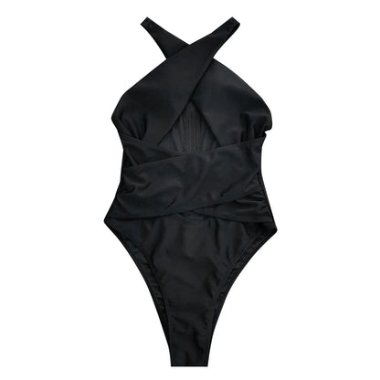 Beaira Swimwear For Women Trendy New Women'S Backless Swimsuit Solid Color Bikini One Piecess Camisole Swimwear Plus Size Women