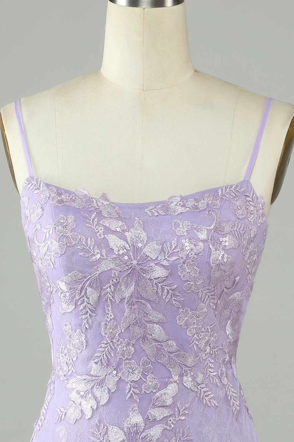 Vintage Sheath Spaghetti Straps Satin Short Homecoming Dresses with Applique