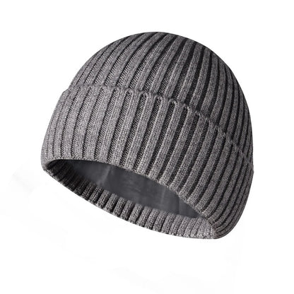 Beaira Winter inner velvet thickened warm adult unisex woolen knitted hat Skullies & Beanies