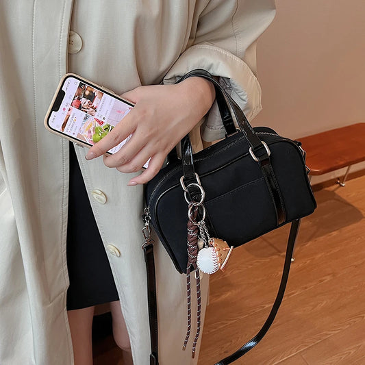 Beaira Women Suede Top-handle Bag Adjustable Strap Crossbody Purse With Interior Pocket Handbag Clutch Purse for Work Travel