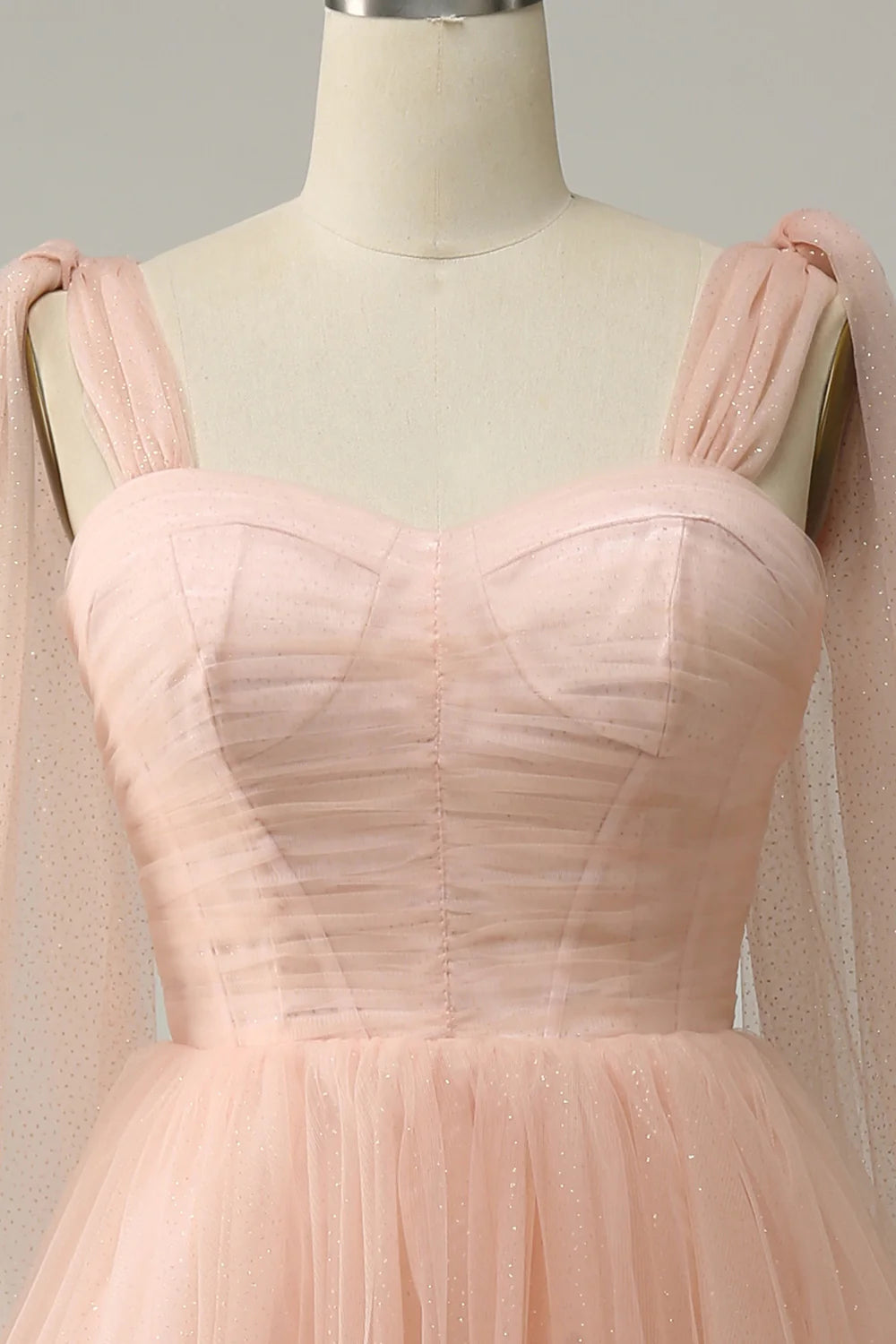Beaira A Line Blush Sweetheart Midi Prom Dress