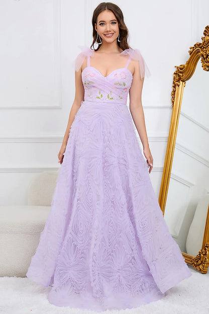 A-Line Prom Dress With Embroidery