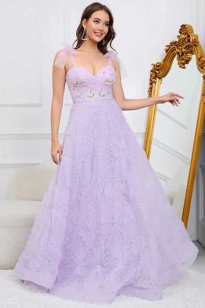 A-Line Prom Dress With Embroidery
