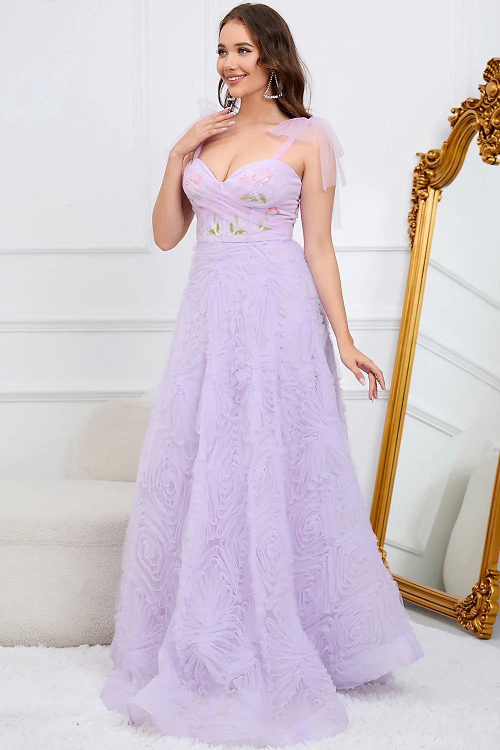 A-Line Prom Dress With Embroidery