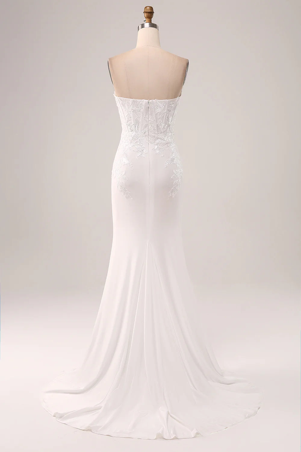 Beaira Ivory Strapless Mermaid Wedding Party Dress