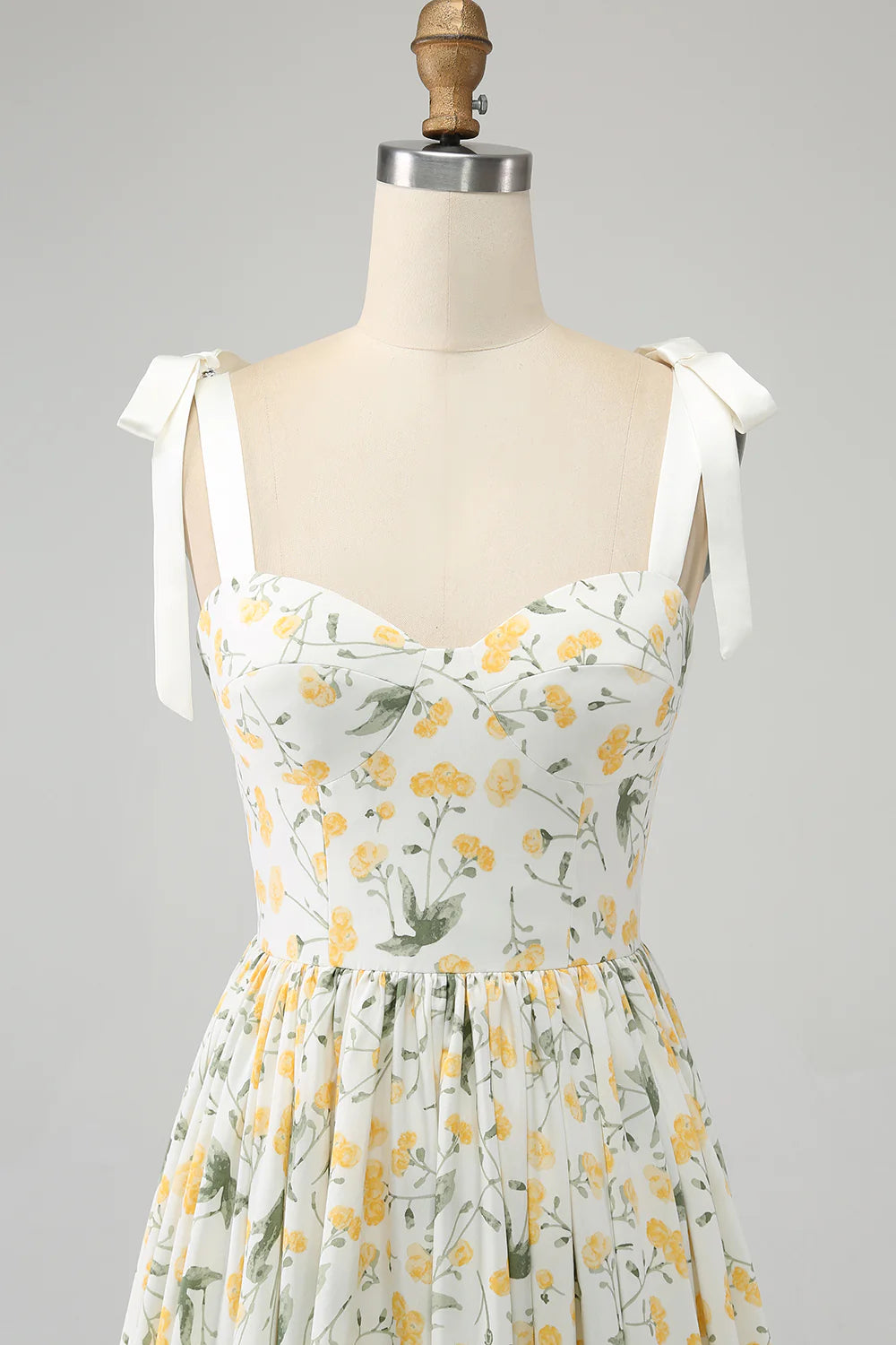 A-Line Floral Long Prom Dress