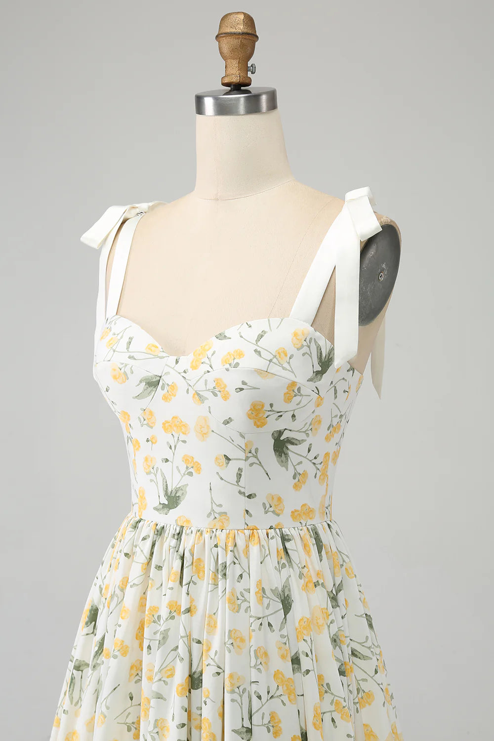 A-Line Floral Long Prom Dress