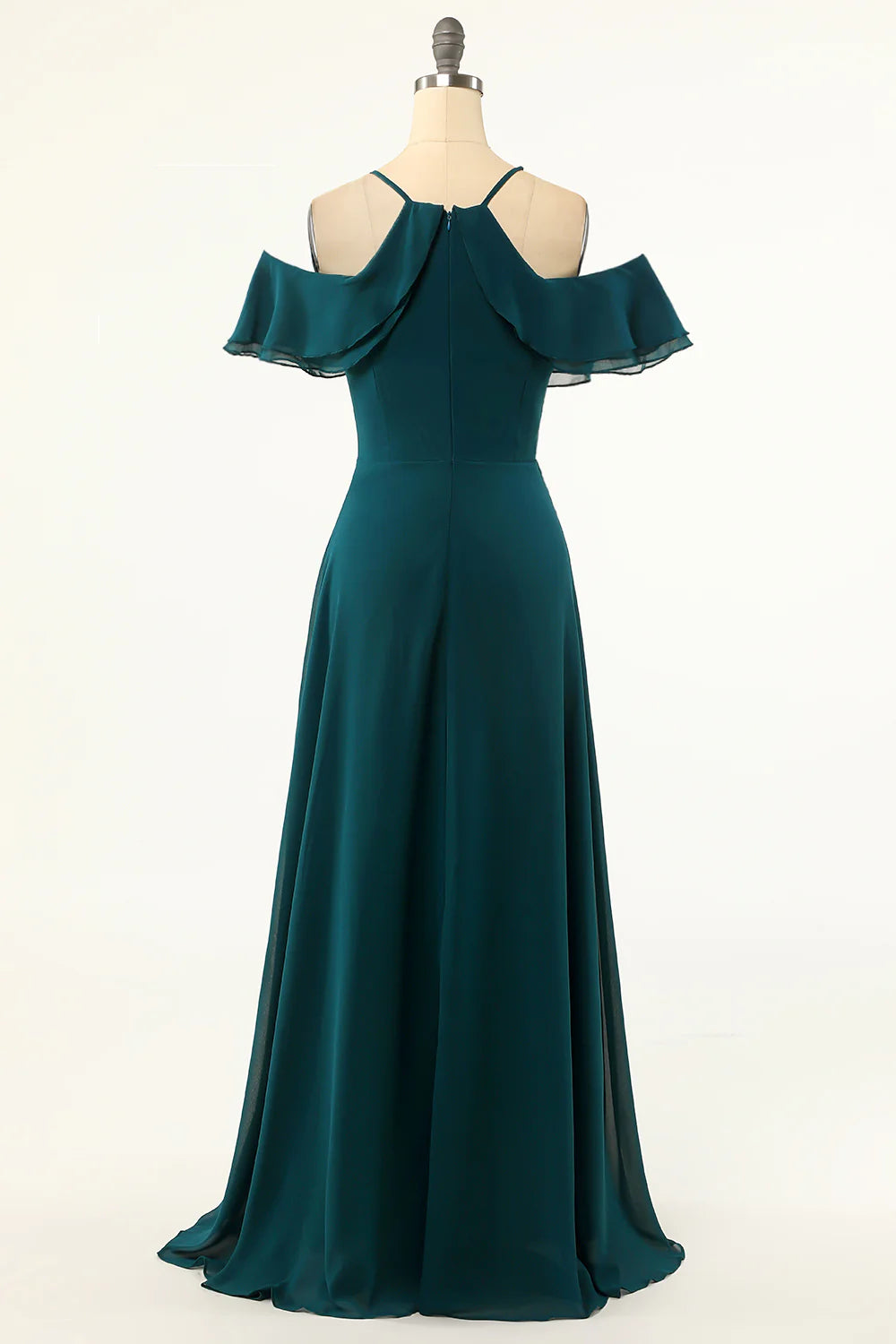 Beaira Green Cold Shoulder Prom Dress