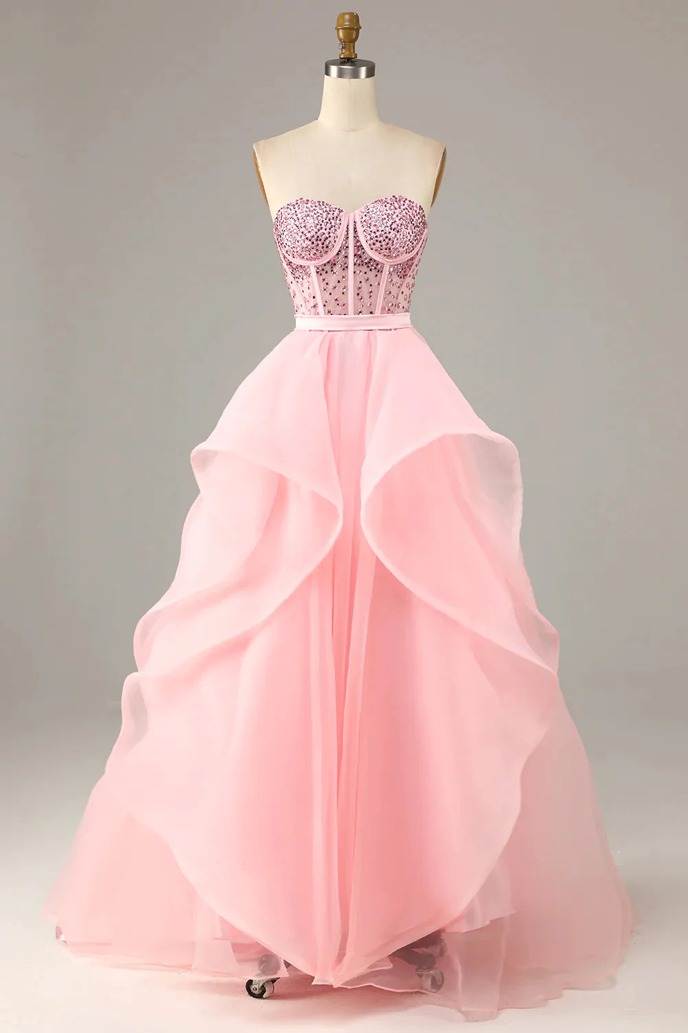 Strapless Ball Gown Evening Dress
