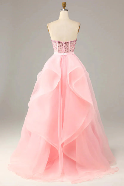 Strapless Ball Gown Evening Dress