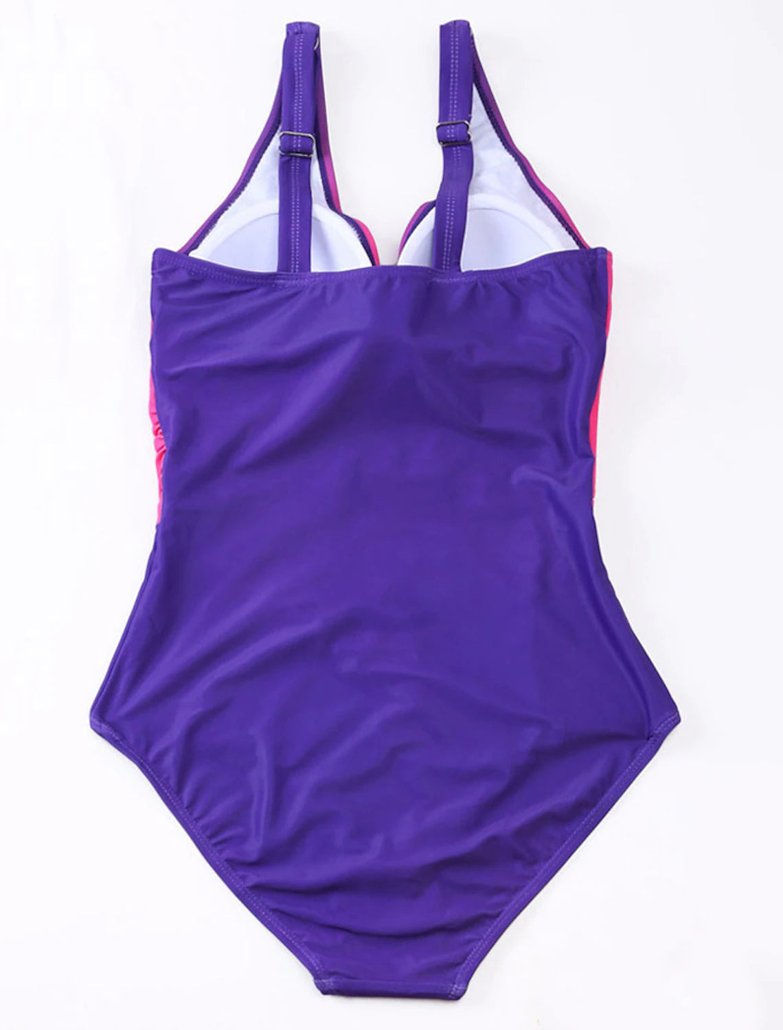 Women's Plus Size Swimwear One Piece Bathing Suits Swimsuit Ruched Tummy Control Ombre Gradient Color Beach Wear Bathing Suits