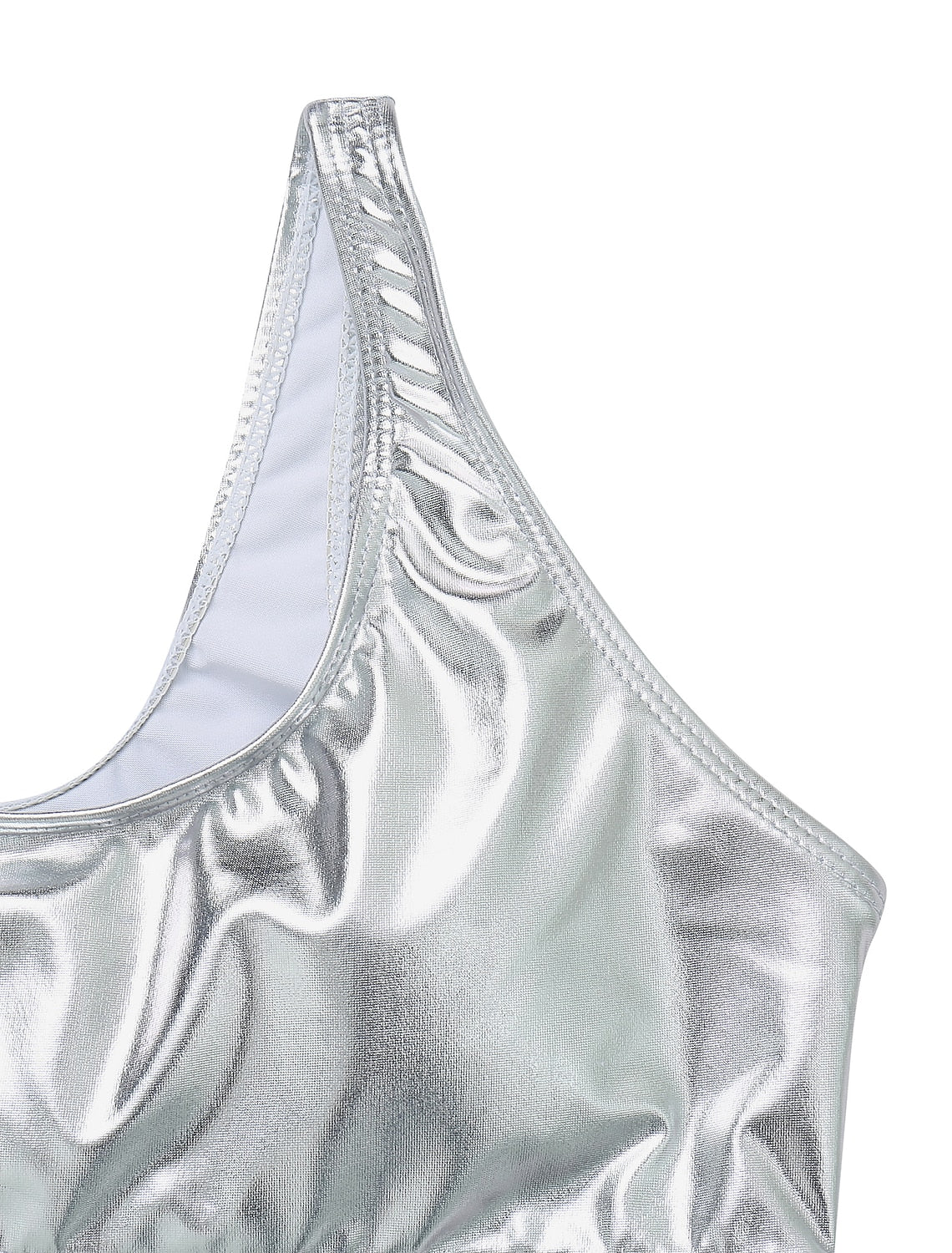 Women's Normal Swimwear One Piece Monokini Bathing Suits Swimsuit Glitter Tummy Control Slim Solid Color Active Vacation Bathing Suits